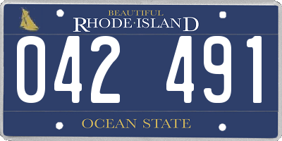 RI license plate 042491