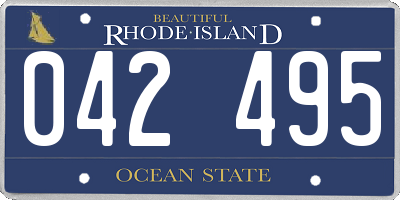 RI license plate 042495