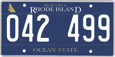 RI license plate 042499