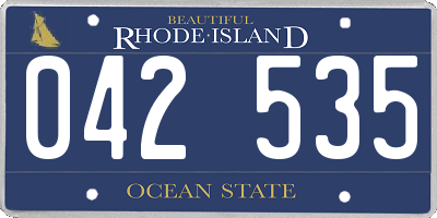 RI license plate 042535