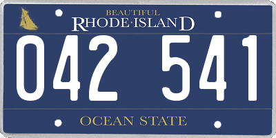 RI license plate 042541