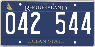 RI license plate 042544