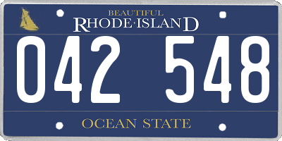 RI license plate 042548