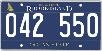 RI license plate 042550