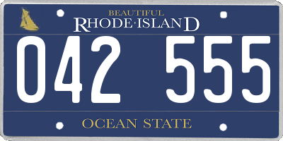 RI license plate 042555