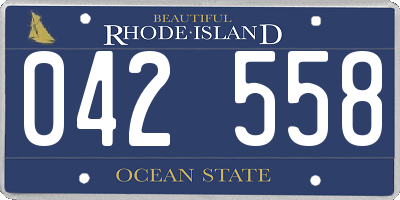 RI license plate 042558