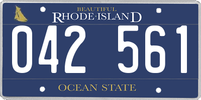 RI license plate 042561