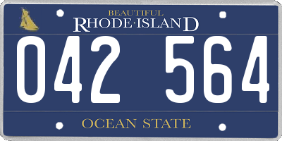 RI license plate 042564