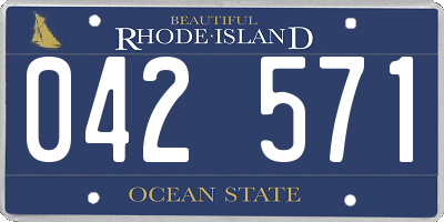 RI license plate 042571