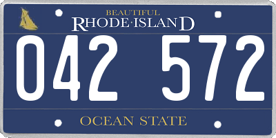 RI license plate 042572