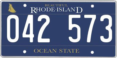 RI license plate 042573