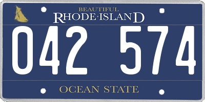 RI license plate 042574