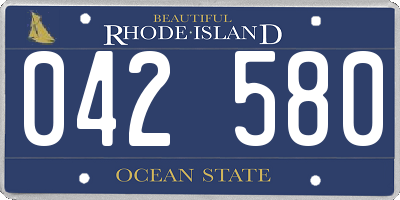 RI license plate 042580