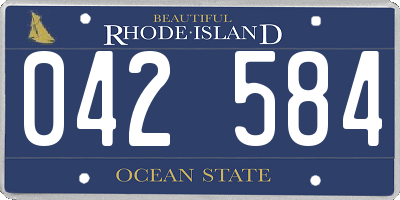 RI license plate 042584
