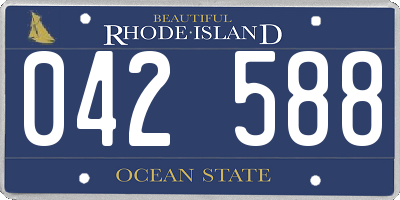 RI license plate 042588