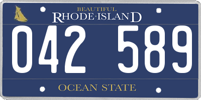 RI license plate 042589