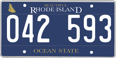 RI license plate 042593