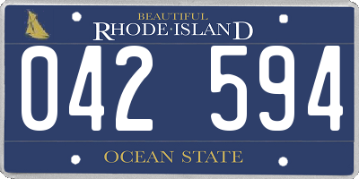 RI license plate 042594