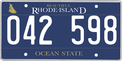 RI license plate 042598