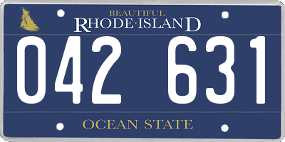 RI license plate 042631