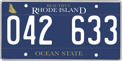 RI license plate 042633