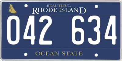 RI license plate 042634