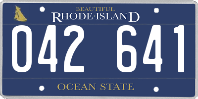 RI license plate 042641