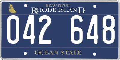 RI license plate 042648