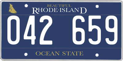 RI license plate 042659