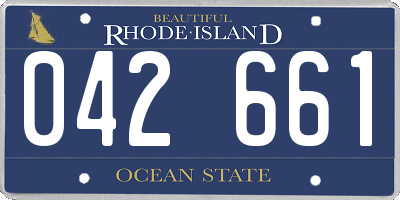 RI license plate 042661
