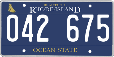 RI license plate 042675