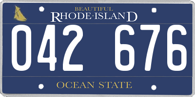 RI license plate 042676