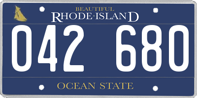 RI license plate 042680