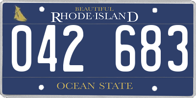 RI license plate 042683