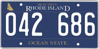 RI license plate 042686