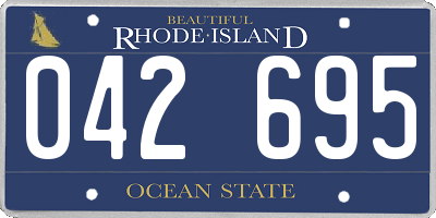 RI license plate 042695