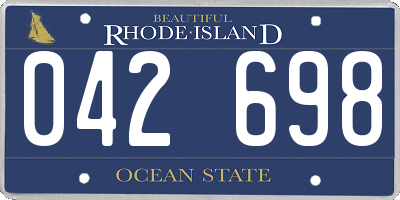 RI license plate 042698