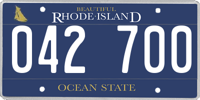 RI license plate 042700