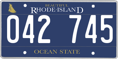 RI license plate 042745