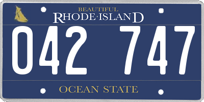RI license plate 042747