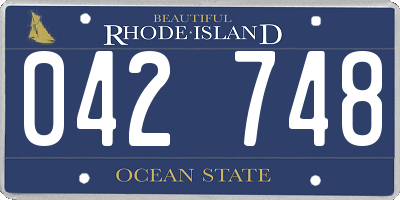 RI license plate 042748