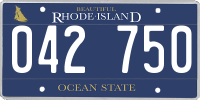 RI license plate 042750