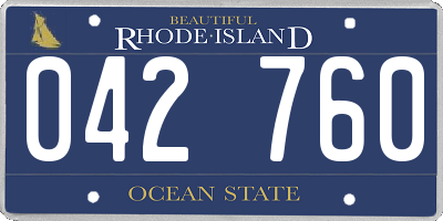 RI license plate 042760