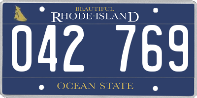 RI license plate 042769