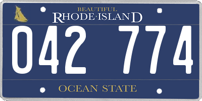 RI license plate 042774