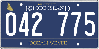 RI license plate 042775