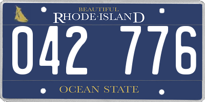 RI license plate 042776
