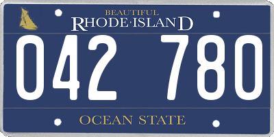 RI license plate 042780