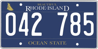 RI license plate 042785
