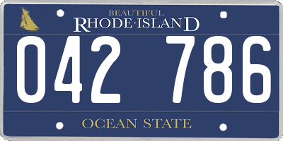 RI license plate 042786
